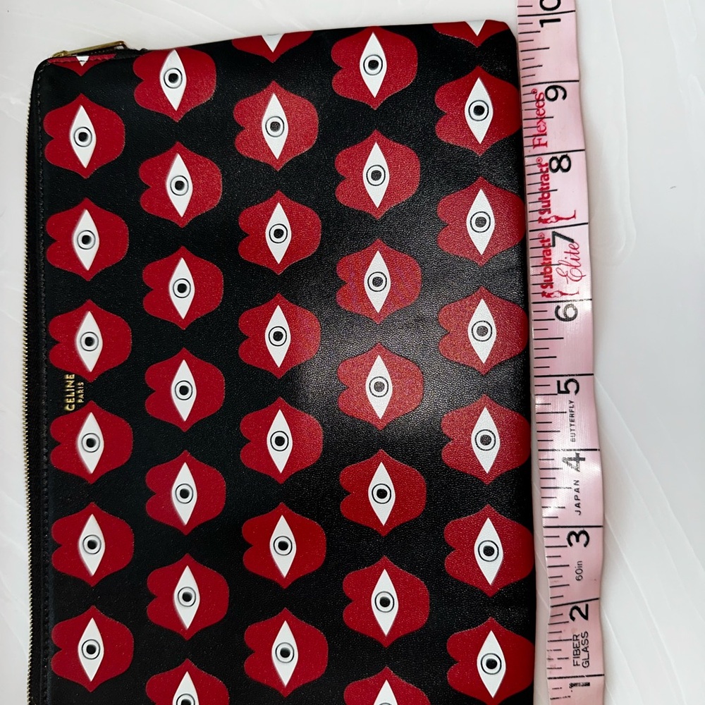 Celine Black and Red Lip Clutch - Picture 2 of 5